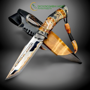 ЧОРНИЙ СКОРПІОН ІІ, авторський ніж ручної роботи Павла Гончаренка, сталь - К110™ в ламінаті n690, 61 HRC